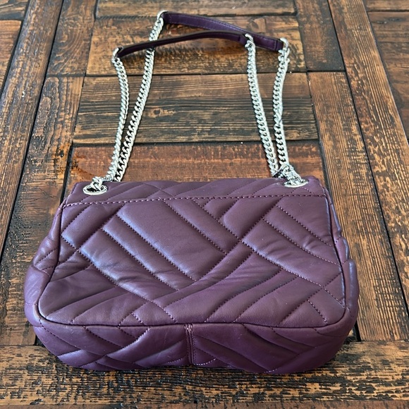 Michael Kors Purple Quilted Shoulder with Chain Strap Bag - Picture 10 of 10
